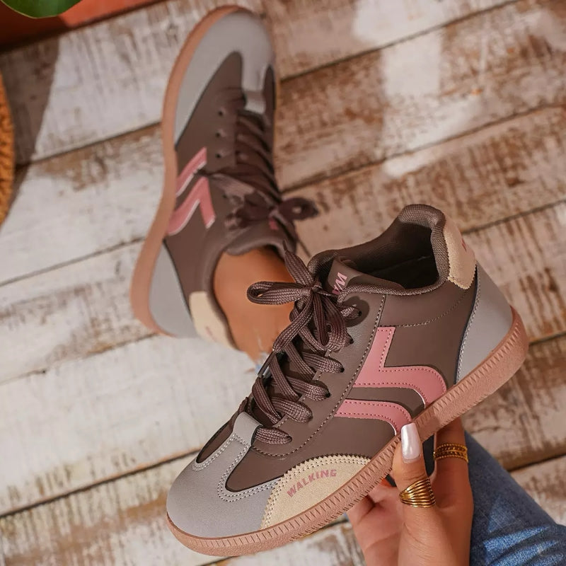 Women's Retro Suede Trainers with Arch Support | Casual Walking Shoes