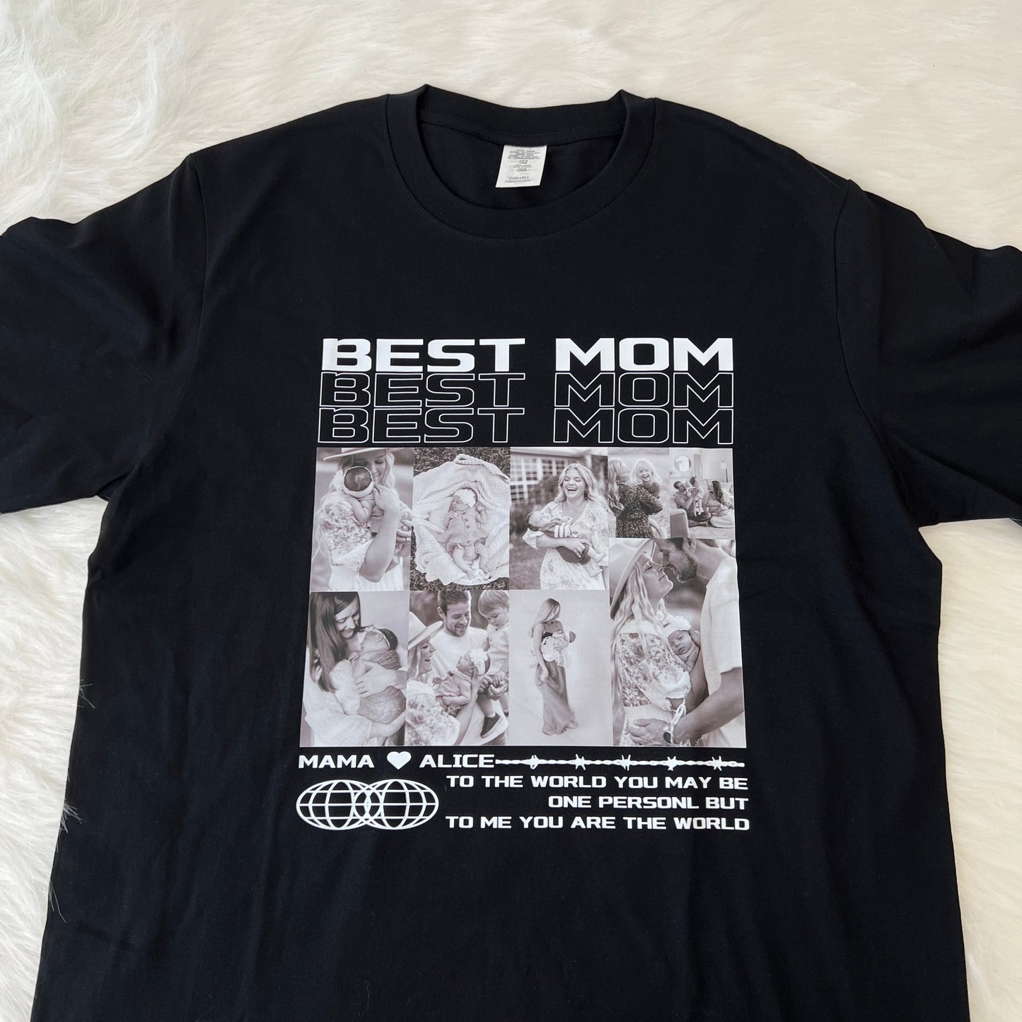Mother's Day Unique Custom Photo Vintage T-shirt,Hoodie Gift For Mom