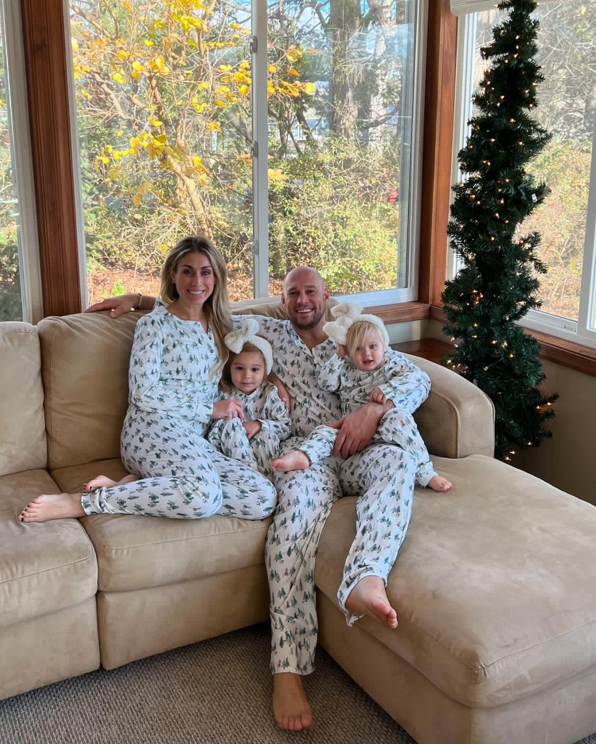 Leafy Dreams-Family Matching Christmas Pajamas
