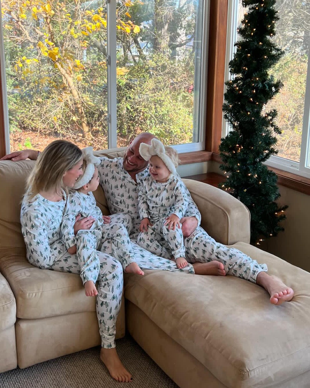 Leafy Dreams-Family Matching Christmas Pajamas