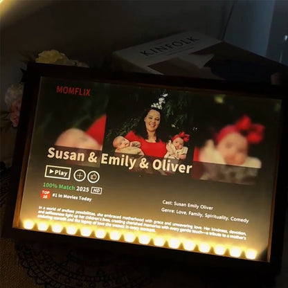 🎬 MOM/MUMFLIX Personalized Mother’s Day Photo Light Frame