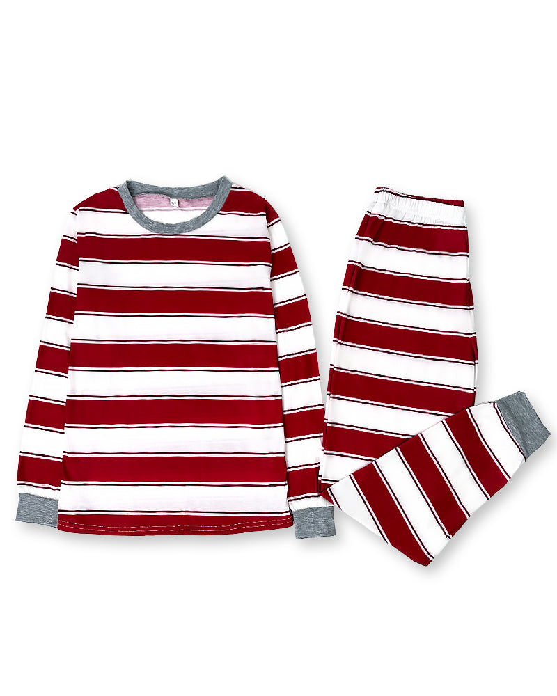 Pleasure Stripe-Family Matching Christmas Pajamas