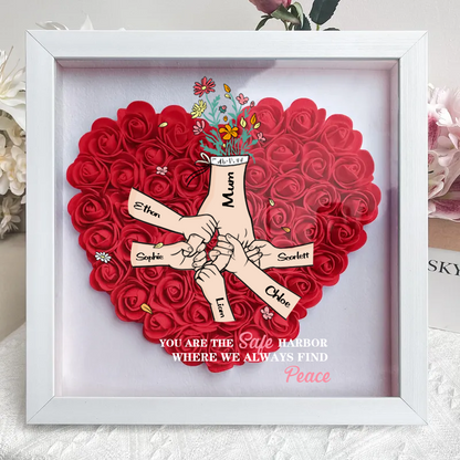 Mum, You Hold Us Together - Personalized Flower Shadow Box
