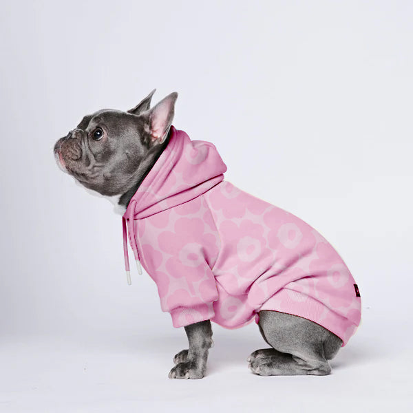 Flower-Cozy Paws Patchwork Solid Color Dogs Hoodie