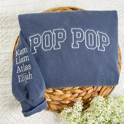 Custom Embroidered Comfort Camo & Leopard Colors Grandma and Grandpa Sweatshirt, Gift for Grandma/Grandpa