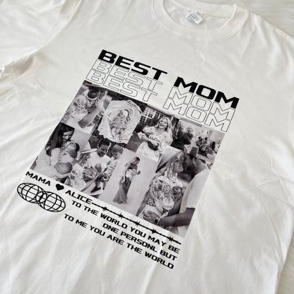 Mother's Day Unique Custom Photo Vintage T-shirt,Hoodie Gift For Mom