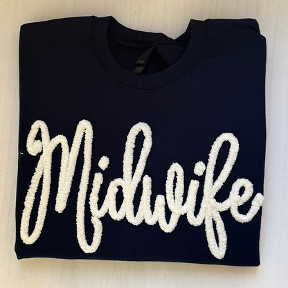 Custom Gigi Honey Name Chenille Yarn Embroidered Sweatshirt