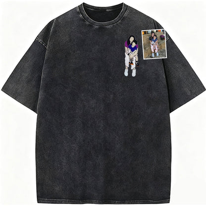 Custom Mama,Mom Portrait Embroidered Washed Sweatshirt | Mother's Day Gift