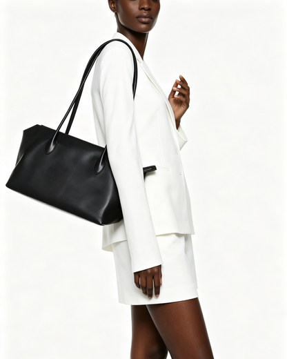 Grained Calfskin Terrasse Bag Black