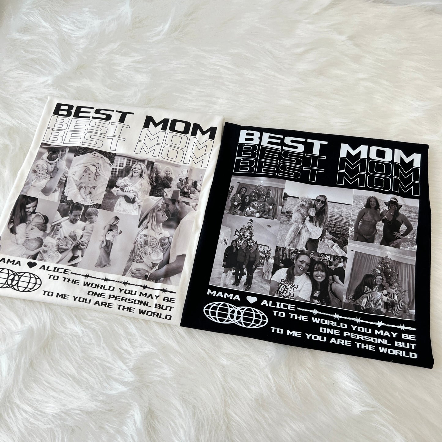 Mother's Day Unique Custom Photo Vintage T-shirt,Hoodie Gift For Mom