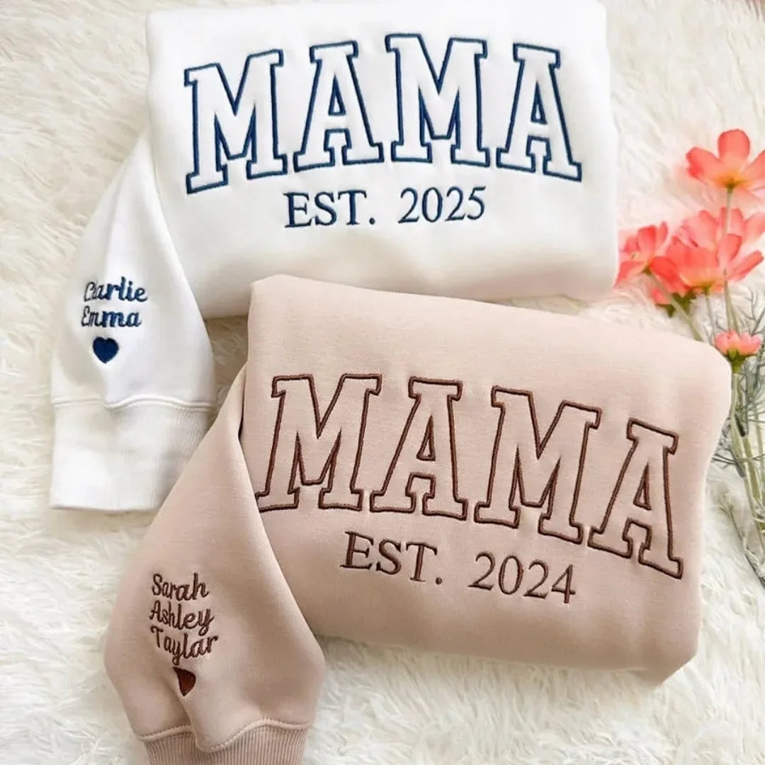 Custom Embroidered Comfort Camo & Leopard Colors Grandma and Grandpa Sweatshirt, Gift for Grandma/Grandpa