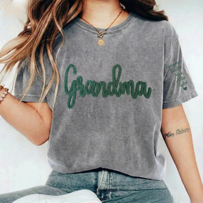 Custom Gigi Honey Name Chenille Yarn Embroidered Washed Clothes