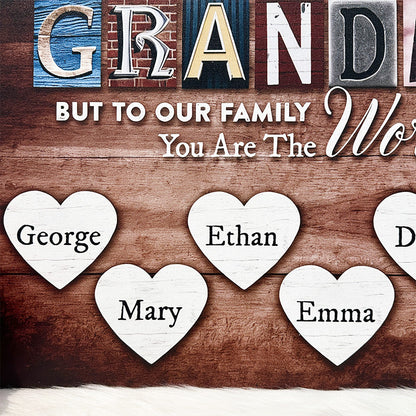 Personalized You Are The World Custom Names Canvas | Mother's Day Gifts