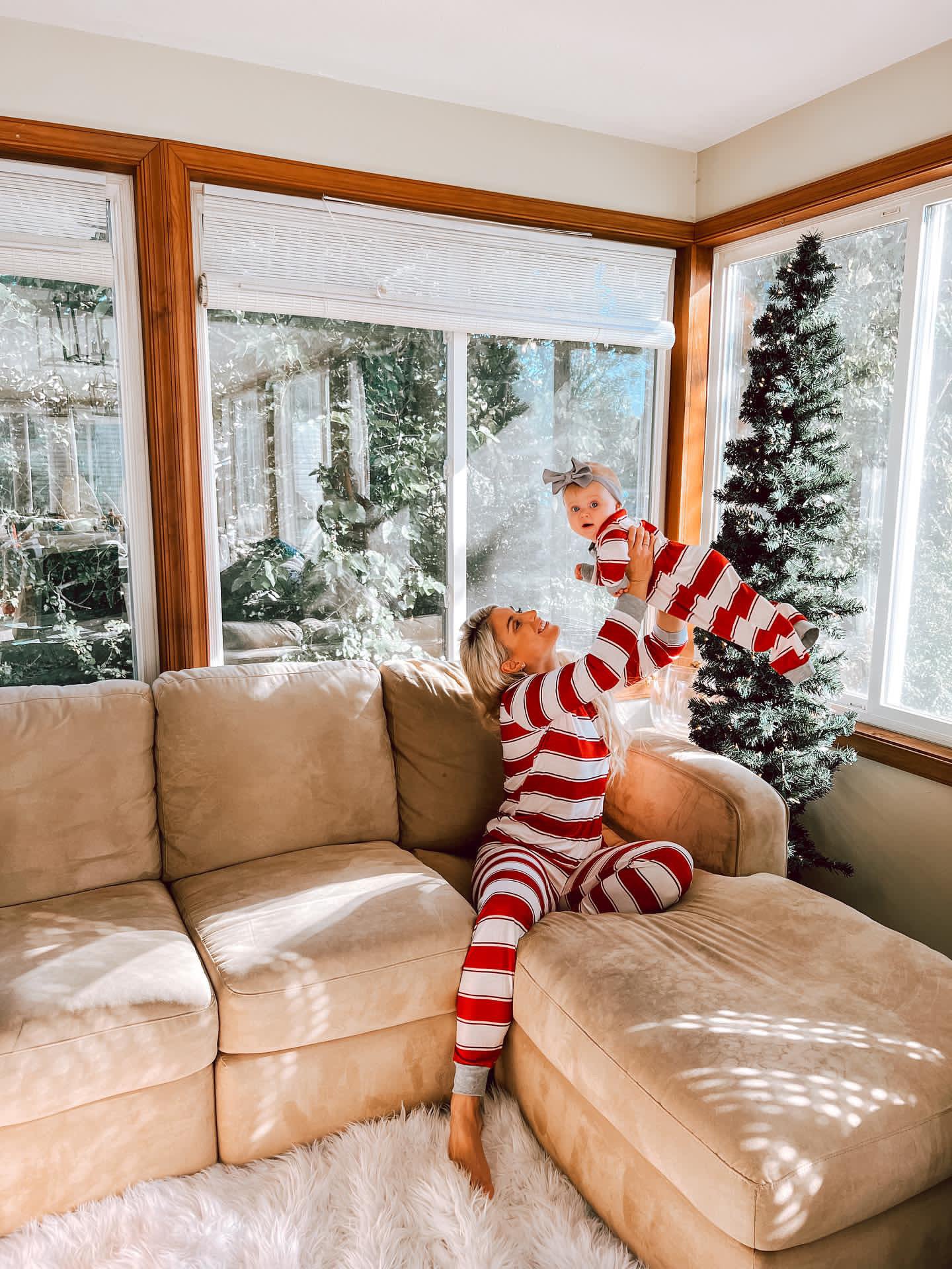 Pleasure Stripe-Family Matching Christmas Pajamas