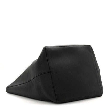 Grained Calfskin Park Tote Three Black