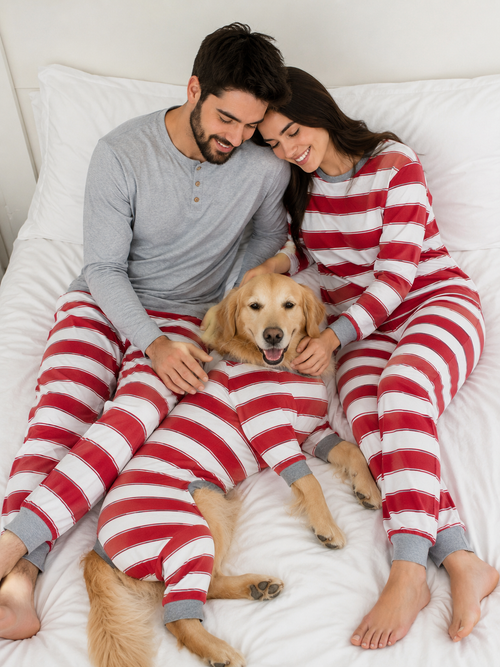 Sweet Holiday Stripes-Family Matching Christmas Pajamas
