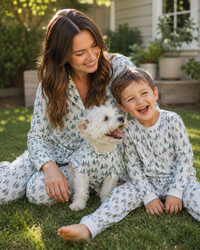 Piney Nights-Family Matching Christmas Cardigan Pajamas