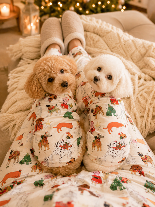 Holiday Pawprints -Family Matching Christmas Pajamas