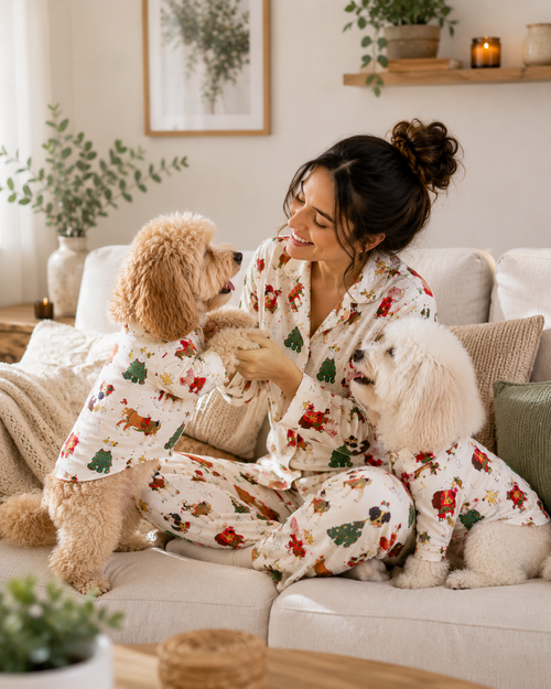 Holiday Pawprints -Family Matching Christmas Pajamas