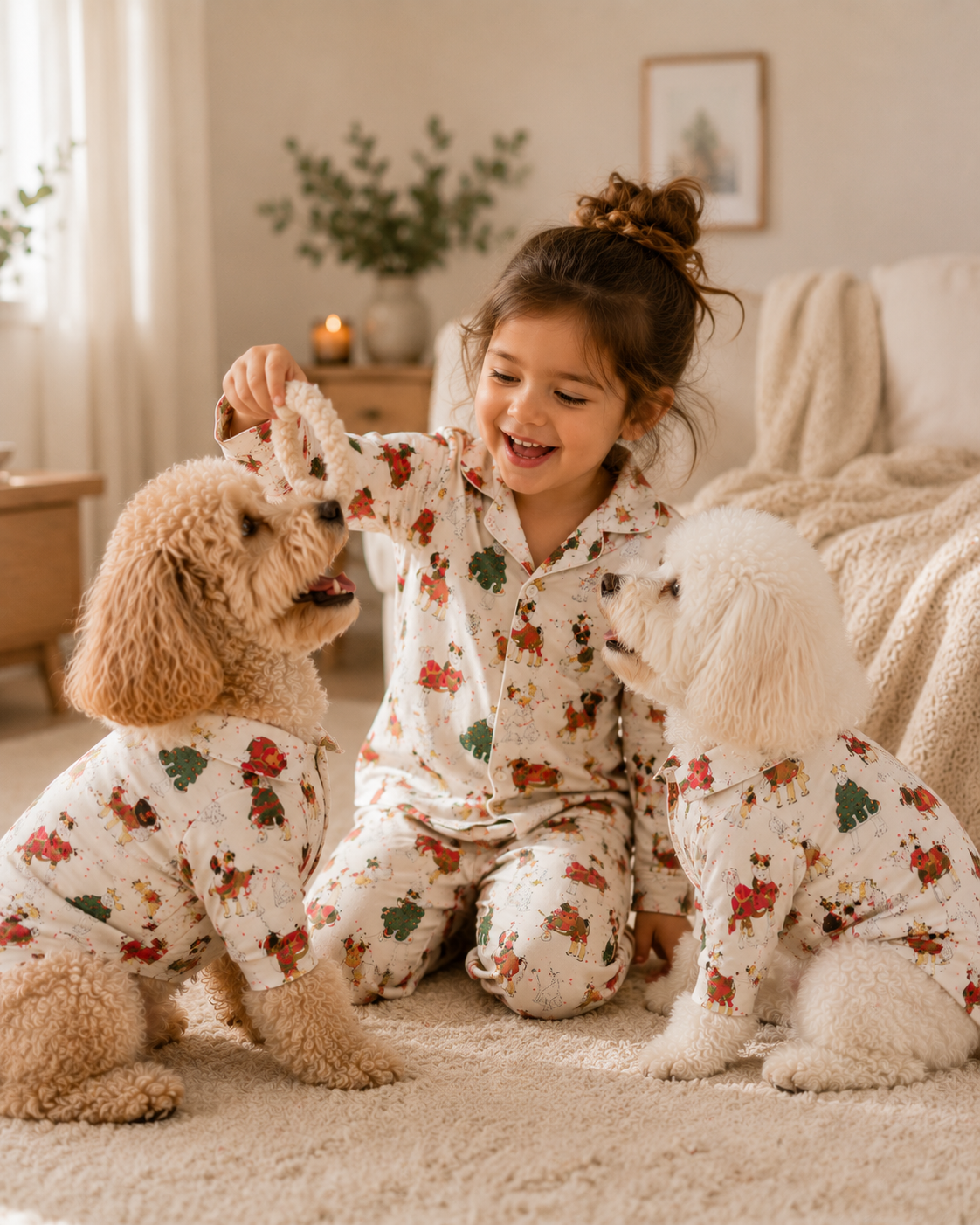 Holiday Pawprints -Family Matching Christmas Pajamas