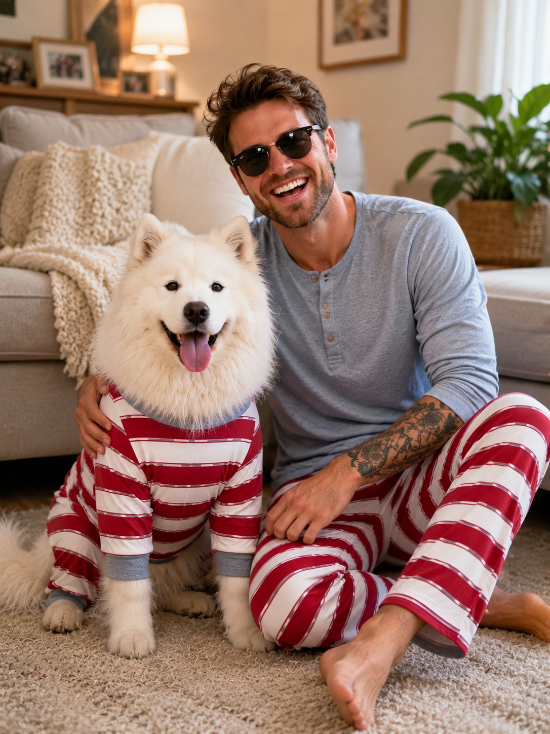 Sweet Holiday Stripes-Family Matching Christmas Pajamas