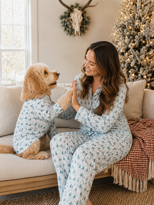 Piney Nights-Family Matching Christmas Cardigan Pajamas
