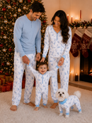 Blue Winter Blooms-Family Matching Christmas Pajamas