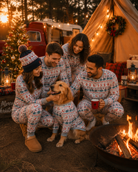 Frosted Snowflakes-Family Matching Christmas Pajamas