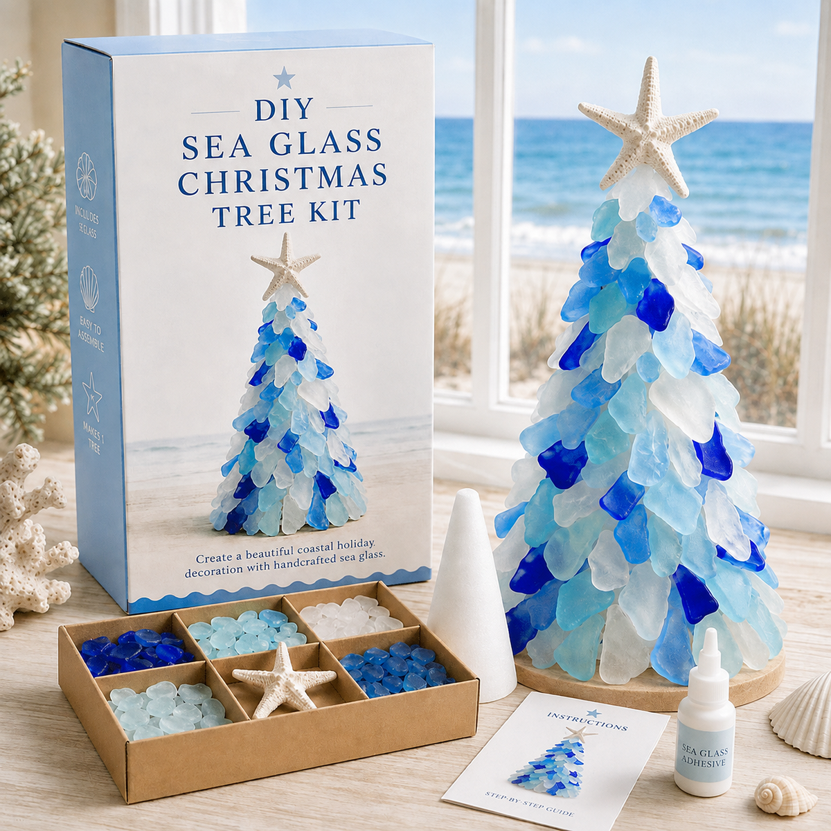 DIY Sea Glass Christmas Tree Kit