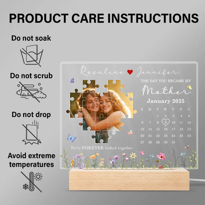 Custom Photo Calendar The Day You Became My Mother Light Night