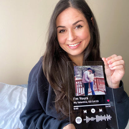 Customizable Photo Music Plaque Night Light | Mother's Day Gifts