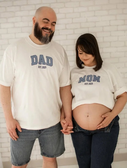 Custom Dad Mom Embroidered Sweatshirt Nickname Date Stitch Gift For Parents