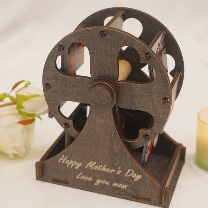 Personalized Photo Ferris Wheel  | Unique Rotating Memory Frame Gift for Mother's Day