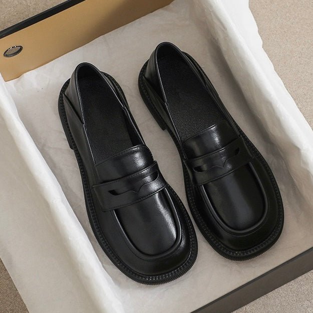 Women's Orthopedic Chunky Loafers | British Style Wide Fit Platform Shoe