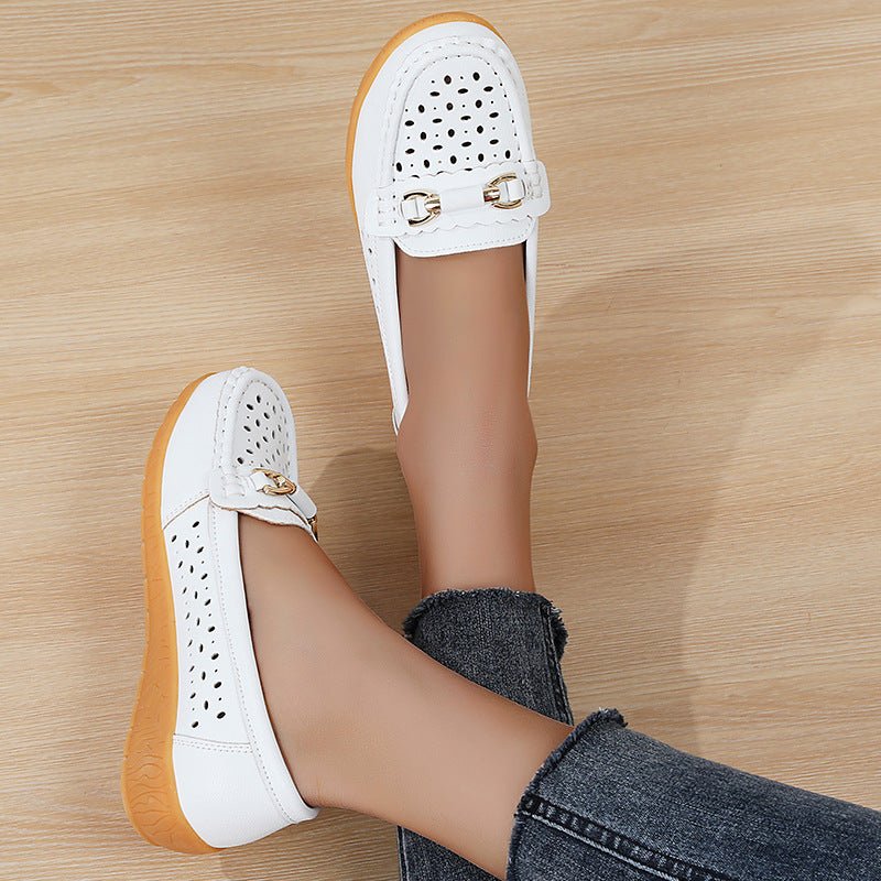 Women's Orthopedic Perforated Loafers | Breathable Slip-On Moccasins