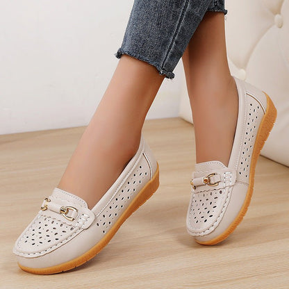 Women's Orthopedic Perforated Loafers | Breathable Slip-On Moccasins