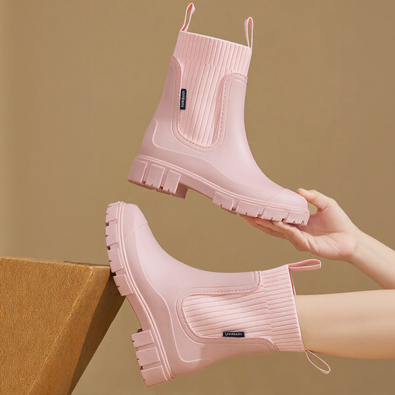 Women's Chelsea Rain Boots with Arch Support | Waterproof Ankle Boots