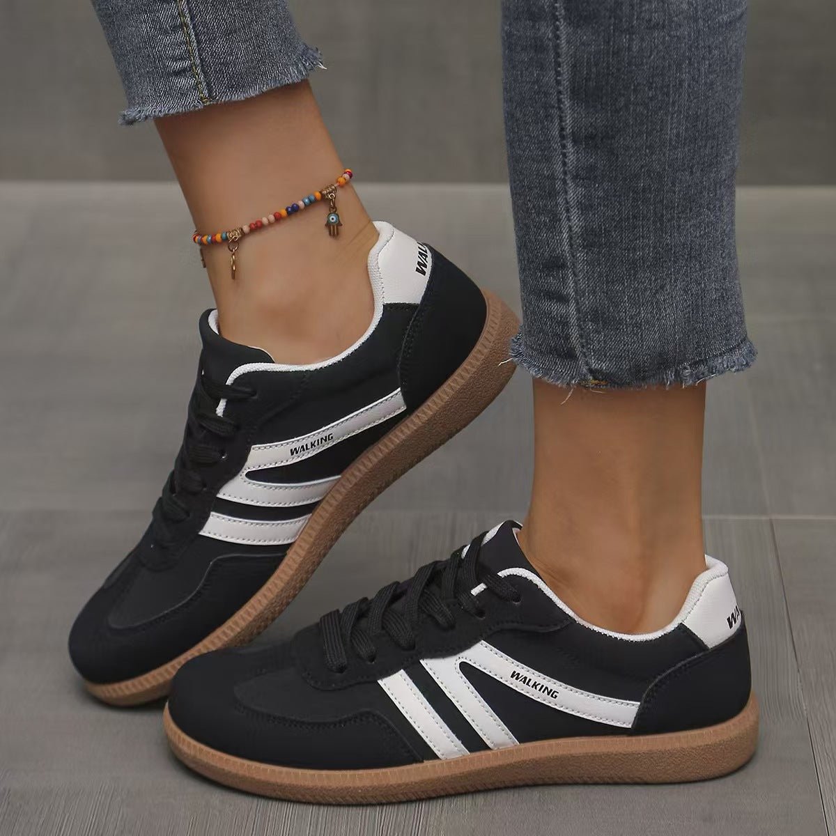 Women's Orthopedic Suede Trainers | Wide Fit Everyday Comfort Shoes