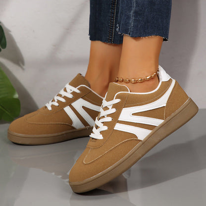 Women's Supportive Wide Fit Lace-Up Sneakers–Orthopedic Casual Trainers