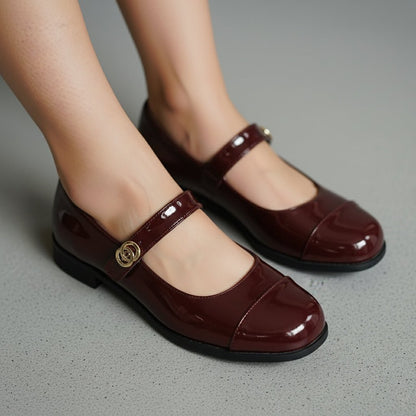Women's Wide Toe Mary Jane Flats with Arch Support | Comfort Shoes