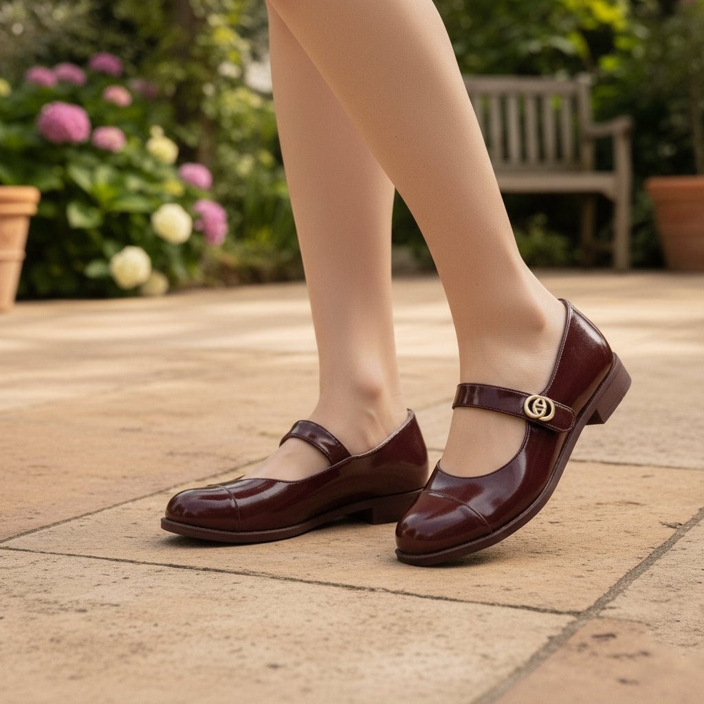 Women's Wide Toe Mary Jane Flats with Arch Support | Comfort Shoes