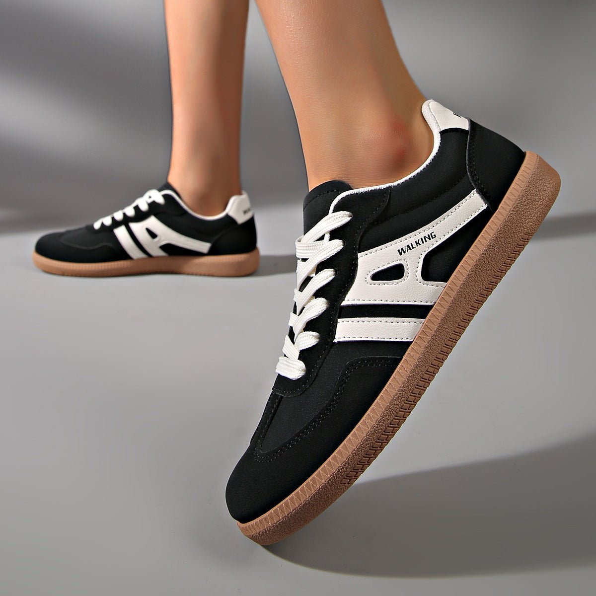 Women's Retro Suede Trainers with Arch Support | Casual Walking Shoes