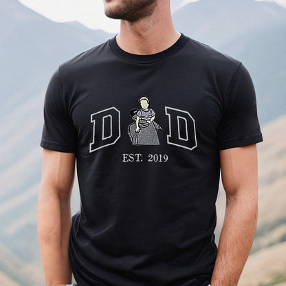 Custom Photo Embroidered Sweatshirt for DAD