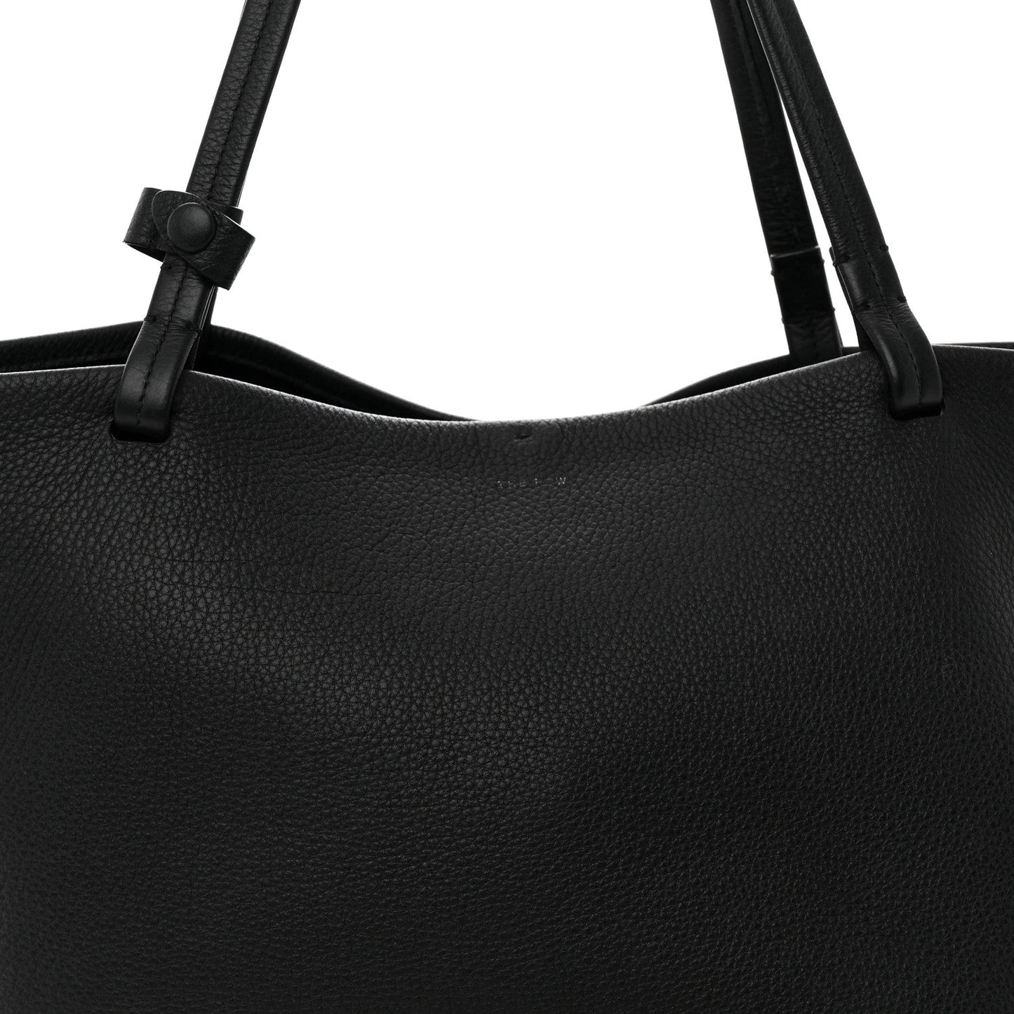 Grained Calfskin Park Tote Three Black