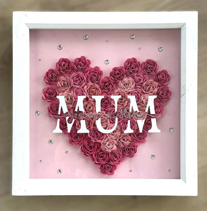 Custom Personalized Flower Shadow Box for Mother’s Day gift