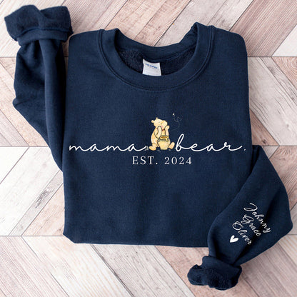 Custom Mama Bear Print Sweatshirt Mama T-shirt/Hoodie, Mother's Day Gift