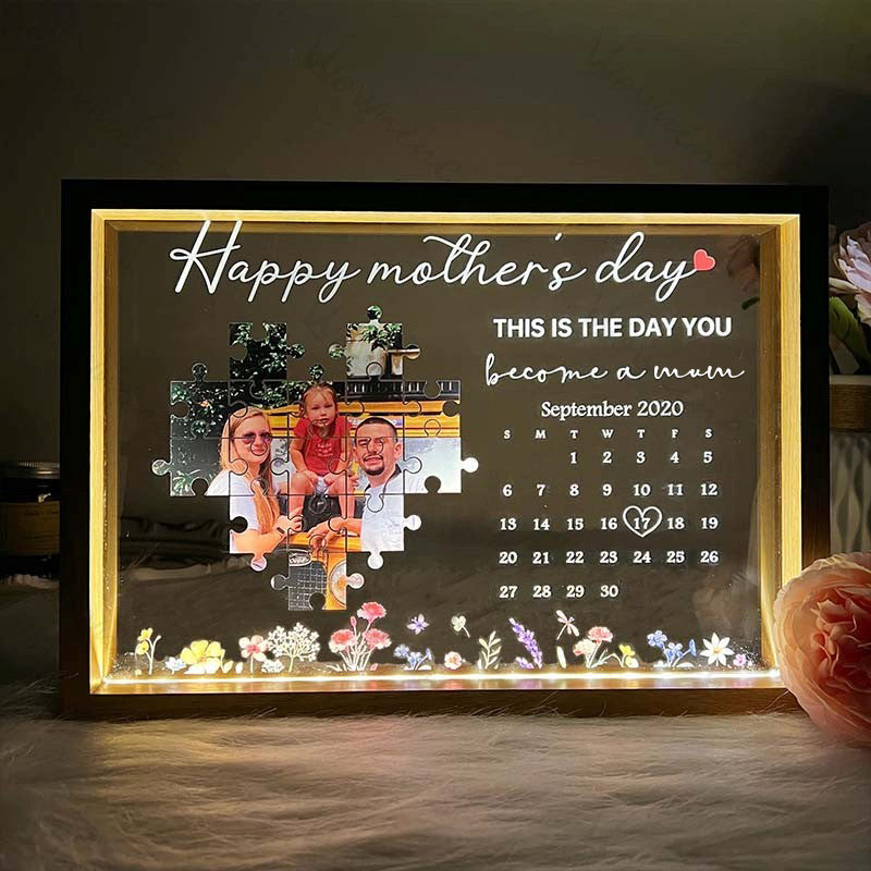 ⭐️Personalized The Day You Became My Mother Puzzle Photo Lightbox