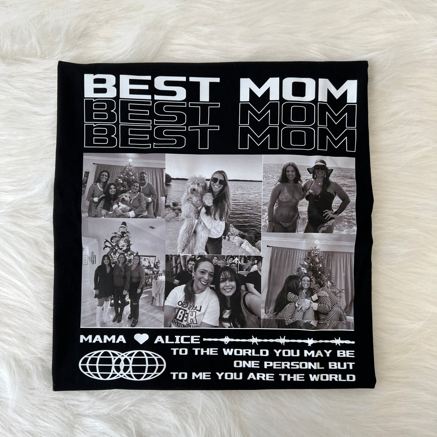 Mother's Day Unique Custom Photo Vintage T-shirt,Hoodie Gift For Mom