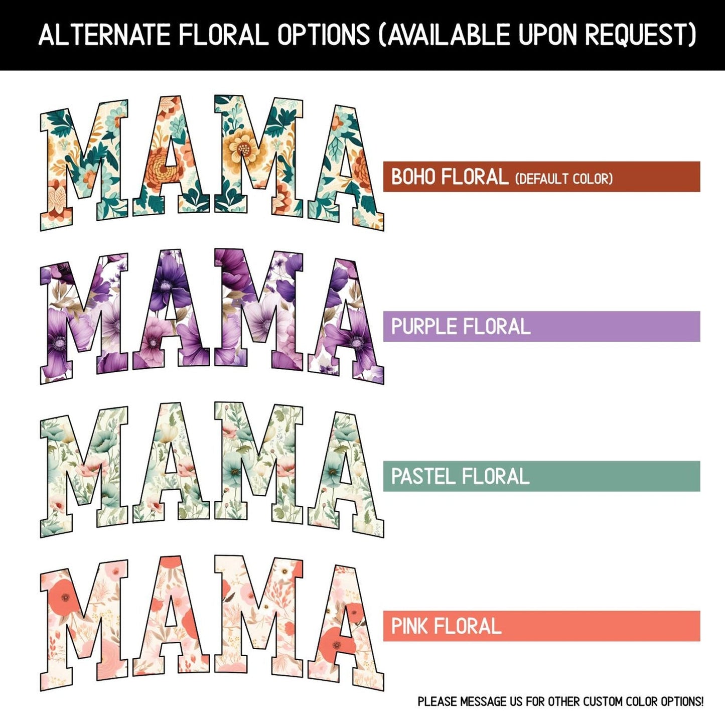 Custom Mother's Day Mama Floral Print Sweatshirt, Gift For Mom
