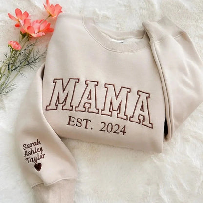 Custom Embroidered Comfort Colors Grandma and Grandpa Sweatshirt, Gift for Grandma/Grandpa